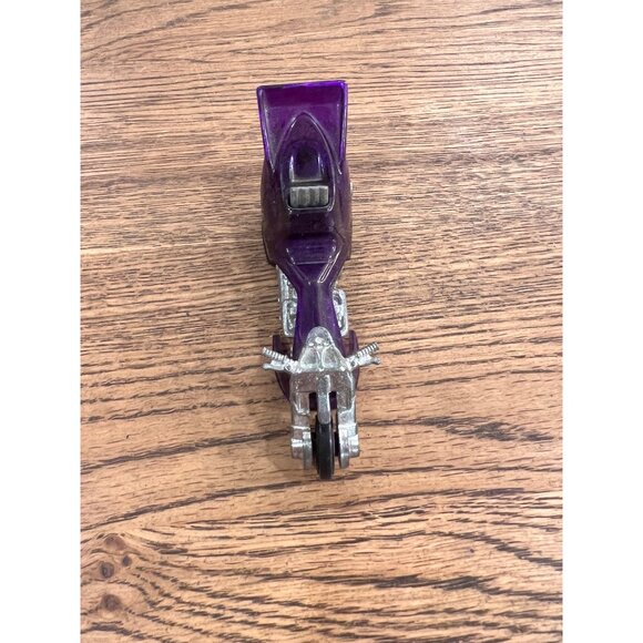 Hot Wheels Purple Motorcycle Dragster Die-Cast Toy Mattel 2000 - Picture 3 of 4